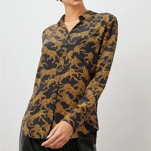 Rails Kate Silk Shirt in Lynx Size Large
